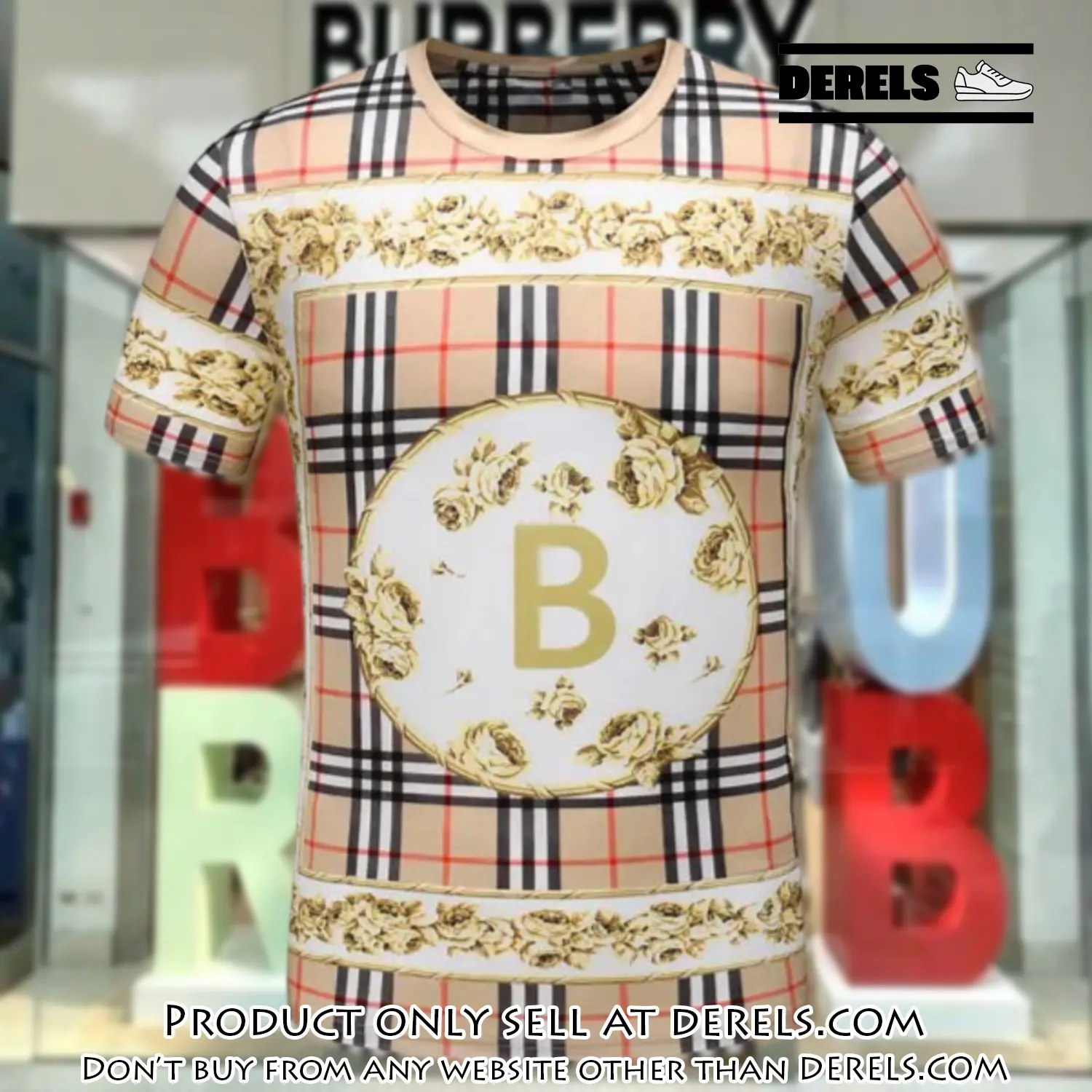 Burberry pattern luxury brand premium unisex tshirt outfit for men women dr2333026